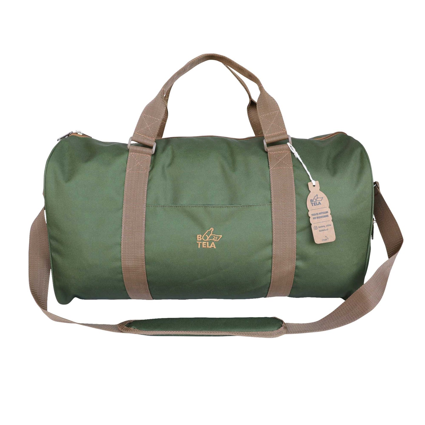 Bolso de viaje sustentable verde