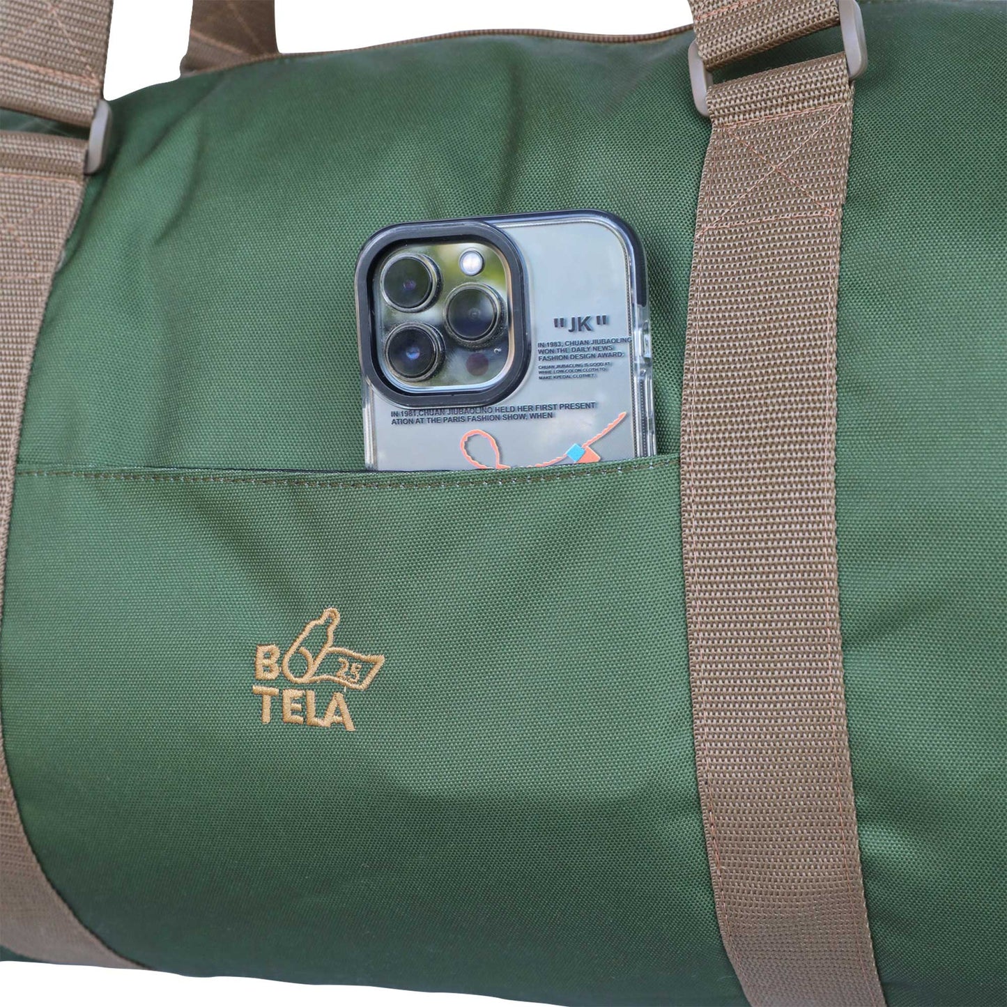 Bolso de viaje sustentable verde