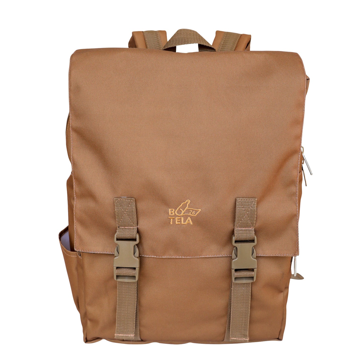 Mochila cuadrada sustentable para notebook 13" - 15.6" café