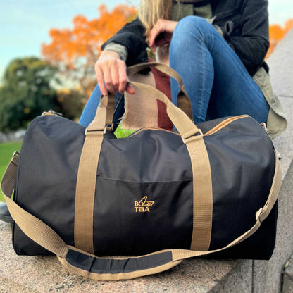 Bolso de viaje/deporte sustentable negro