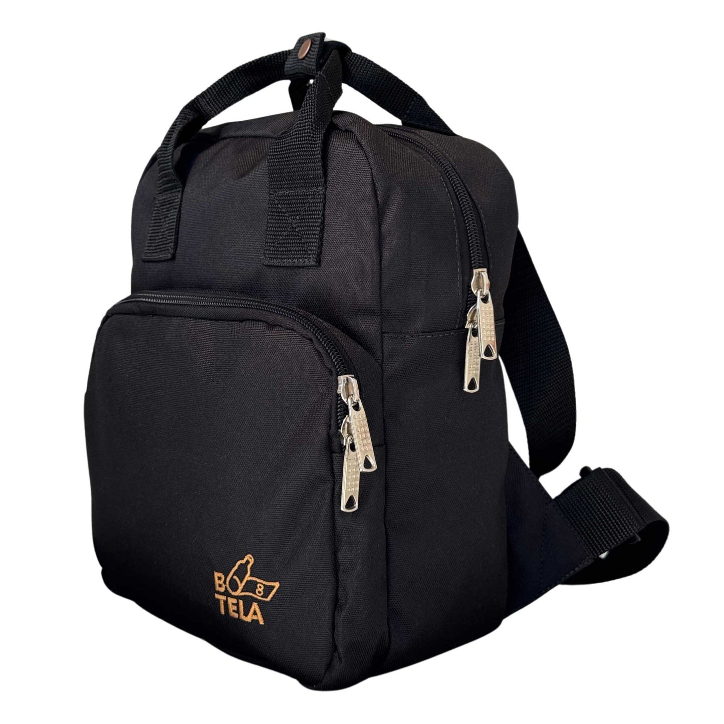 Mochila Cartera sustentable negra 7 lts