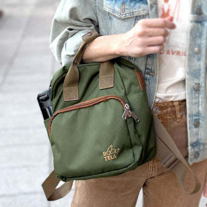 Mochila Cartera sustentable negra 7 lts