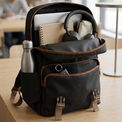 Mochila cuadrada sustentable para notebook 16 lts