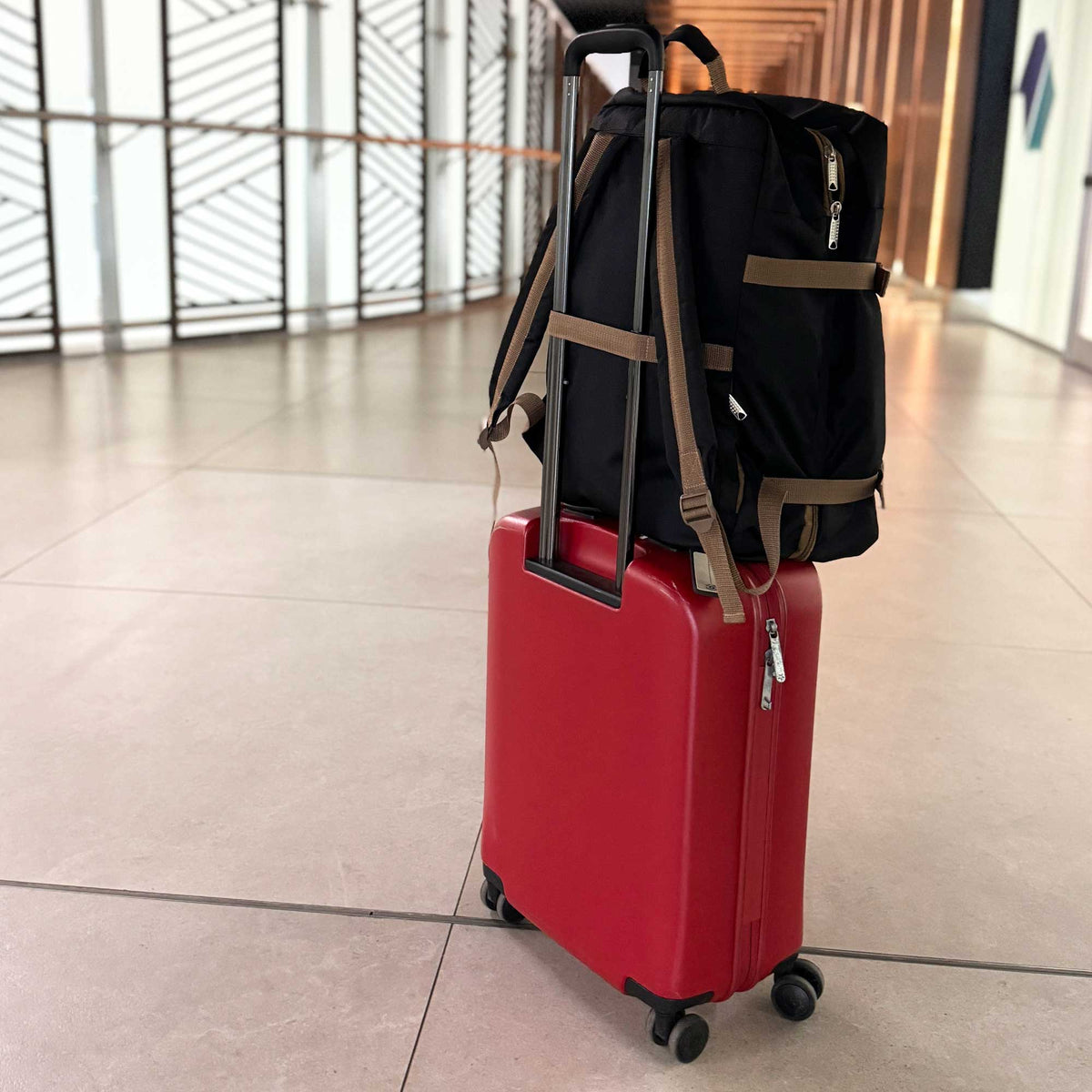 Mochila de viaje negra 40 lts + Estuche cosmetiquero GRATIS + Envío GRATIS