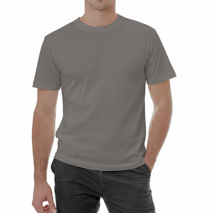 Polera sustentable hombre manga corta gris
