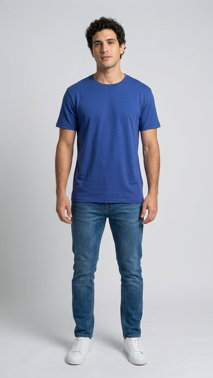Polera sustentable unisex azul