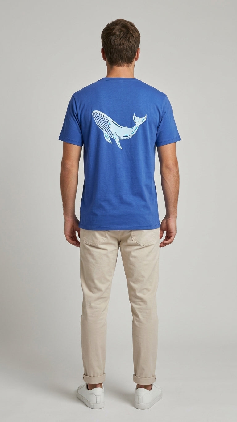 Polera sustentable unisex azul