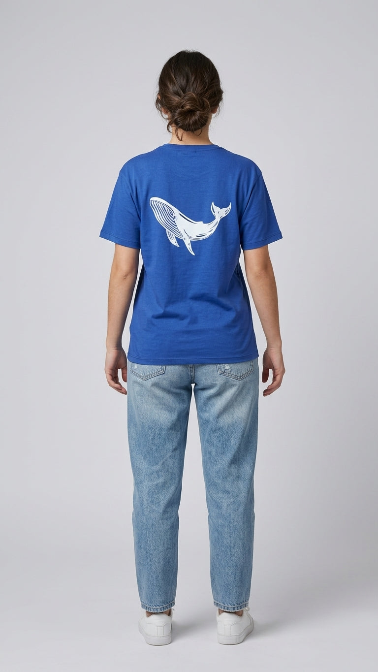Polera sustentable unisex azul