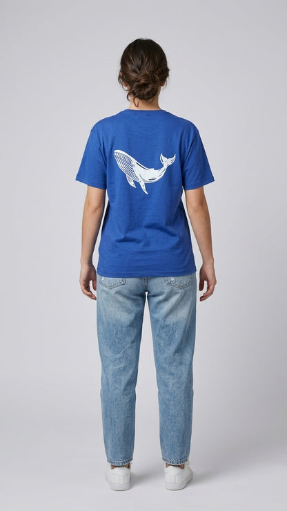 Polera sustentable unisex azul