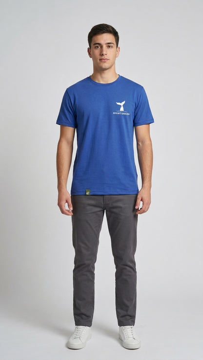 Polera sustentable unisex azul