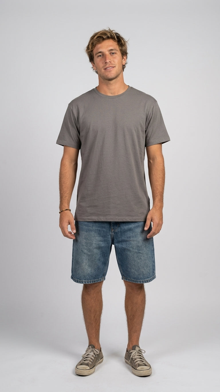 Polera sustentable unisex gris