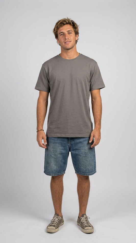 Polera sustentable unisex gris