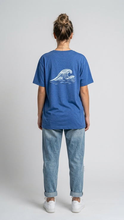 Polera sustentable unisex azul