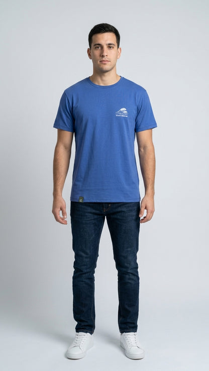 Polera sustentable unisex azul