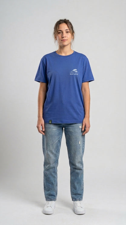 Polera sustentable unisex azul
