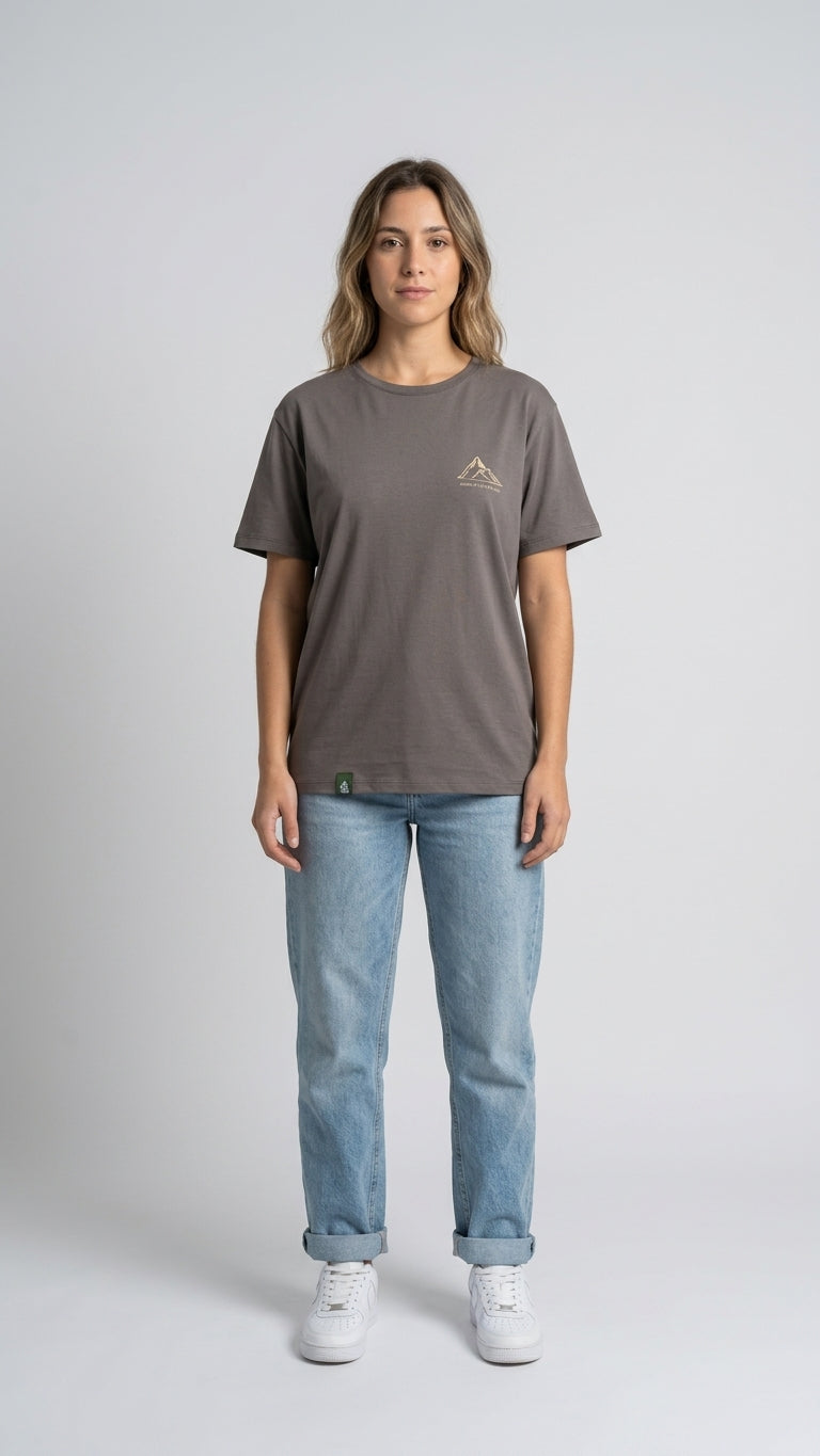 Polera sustentable unisex gris